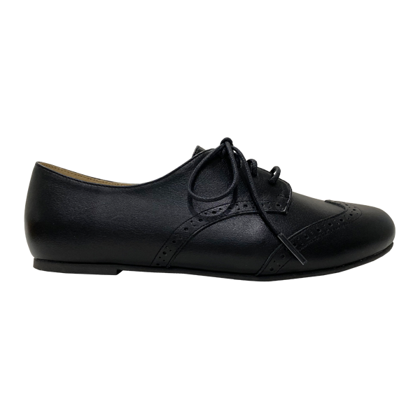 牛津豚皮內裡平底鞋