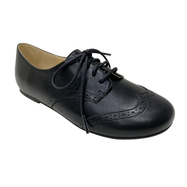 牛津豚皮內裡平底鞋