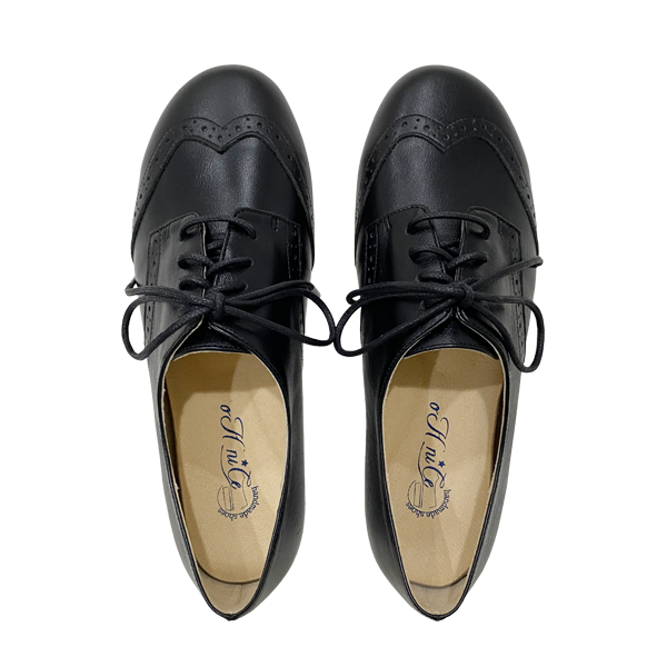 牛津豚皮內裡平底鞋