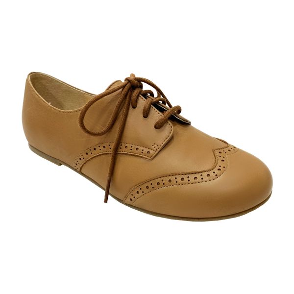 牛津豚皮內裡平底鞋