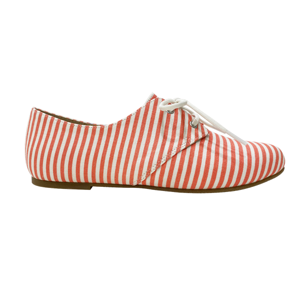 經典布面繫帶平底鞋