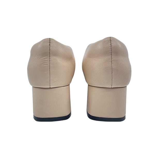 真皮撞色百搭低跟鞋