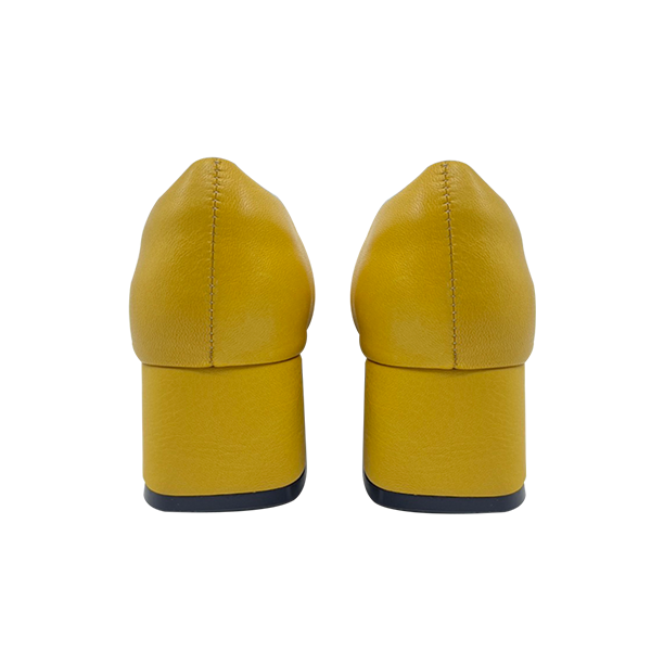 真皮撞色百搭低跟鞋