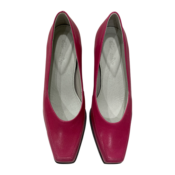 簡約氣質小方頭跟鞋