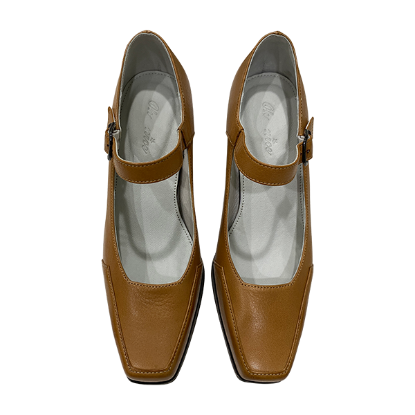 經典繞帶中跟鞋