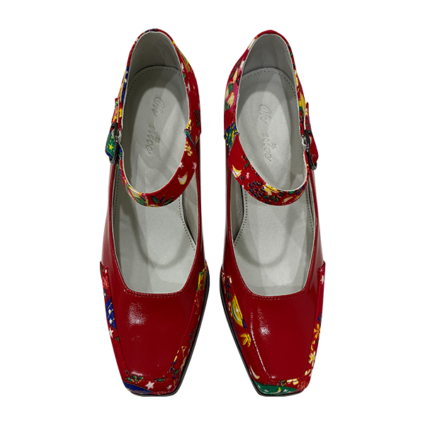 復古時尚緹花跟鞋