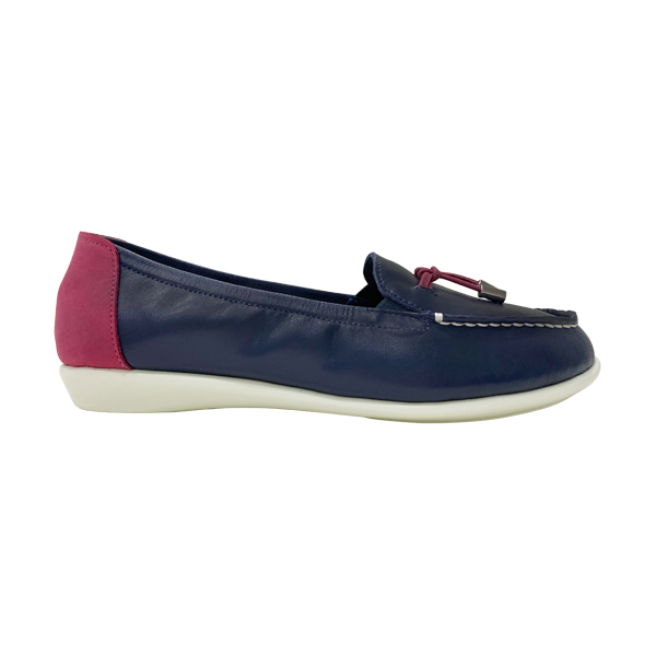 撞色方塊樂福鞋