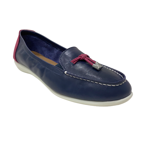 撞色方塊樂福鞋