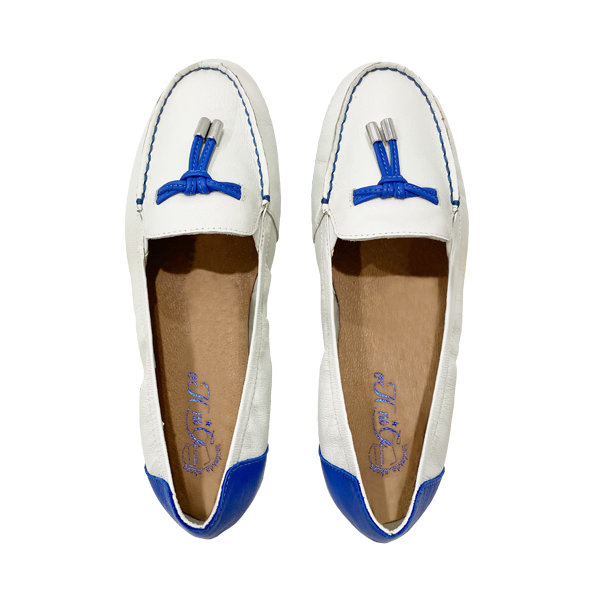 撞色方塊樂福鞋