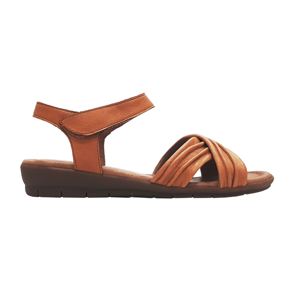 真皮革交叉設計涼鞋