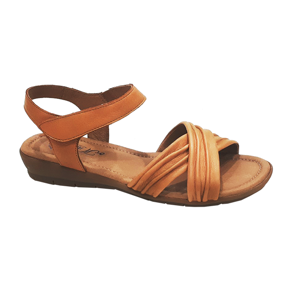 真皮革交叉設計涼鞋