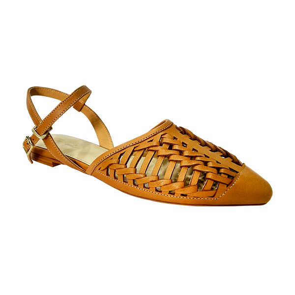 編織繫帶平底涼鞋